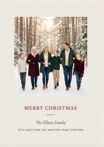 Quiet Linen holiday card