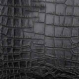 Alligator Leather cover material in Black