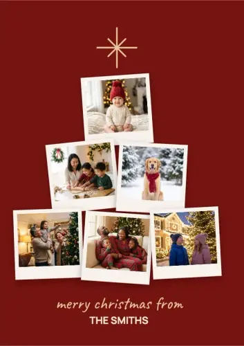 Polaroid Christmas Tree holiday card