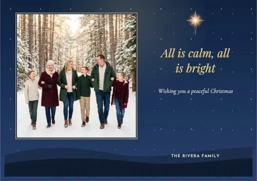 All Is Calm holiday card