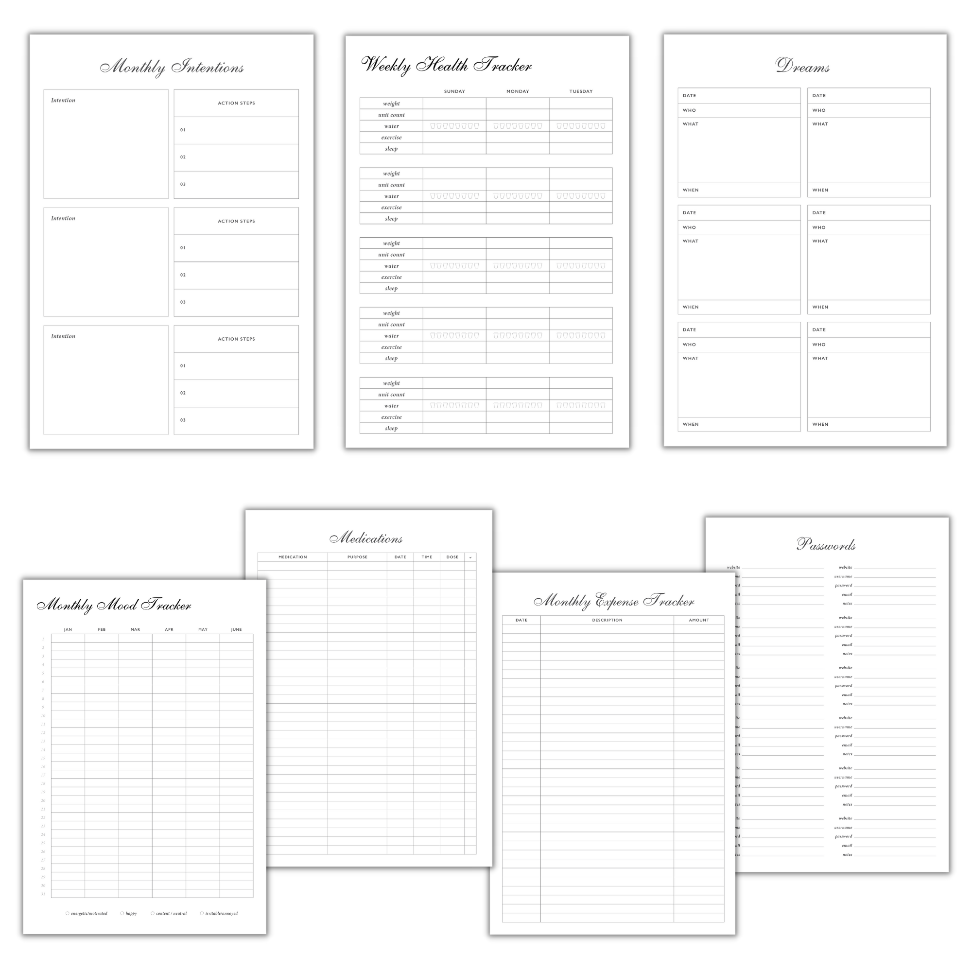 Planner Linen, foil & coil