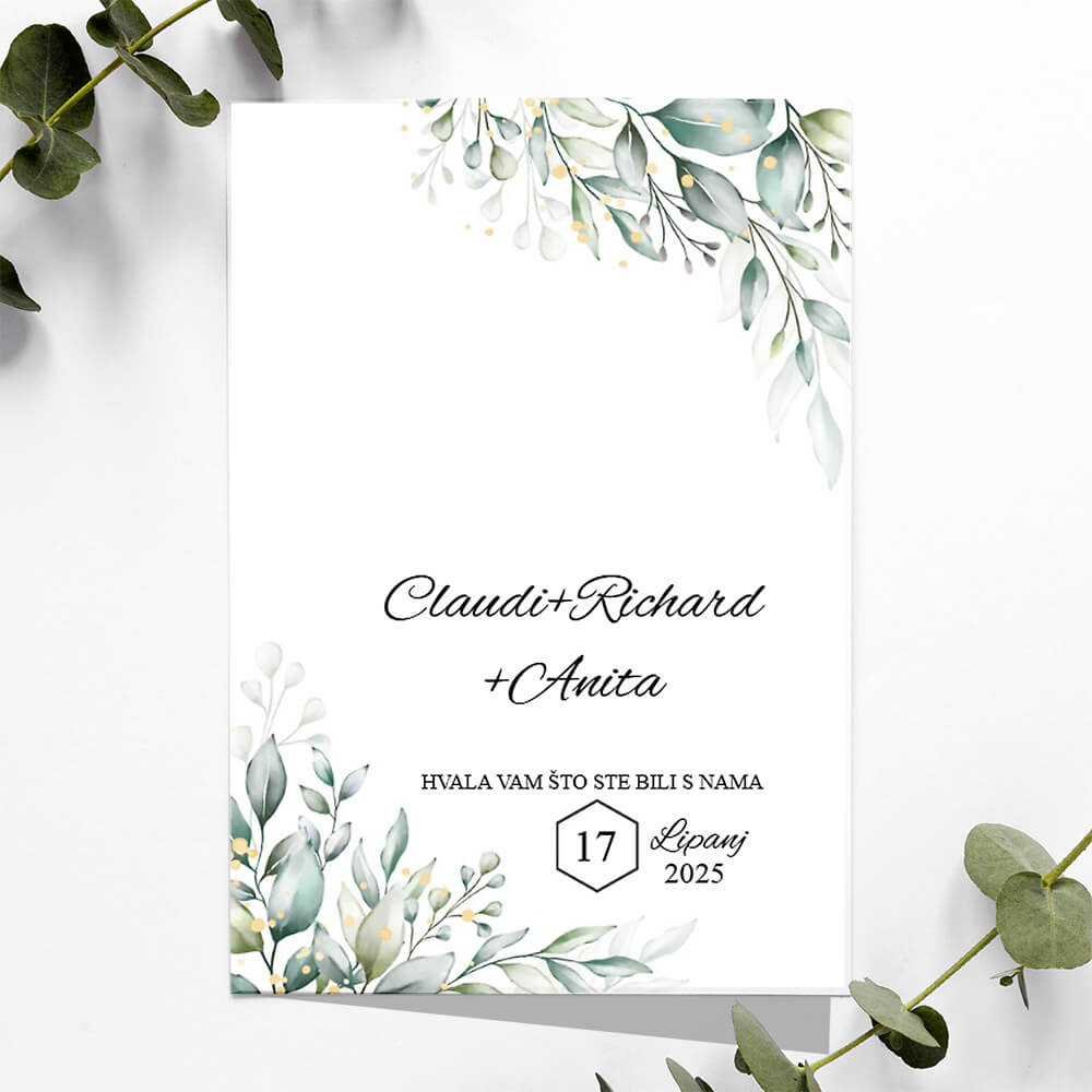 Zahvalnica za Krštenje i Vjenčanje 8 