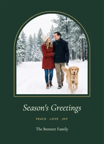 Evergreen Arch holiday card