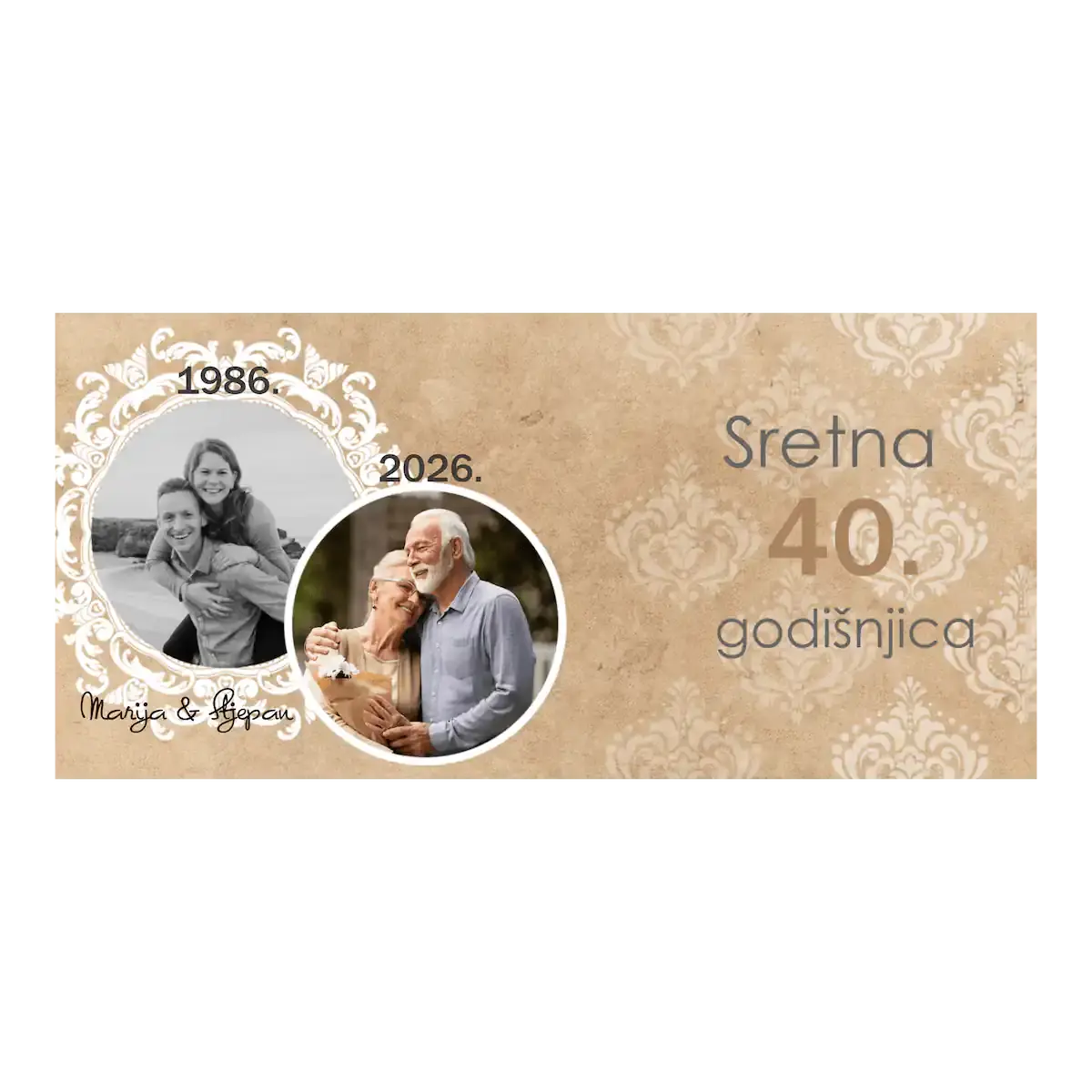 Elegantna šalica koja slavi 40 godina ljubavi i zajedničkih uspomena.