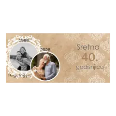 Elegantna šalica koja slavi 40 godina ljubavi i zajedničkih uspomena.