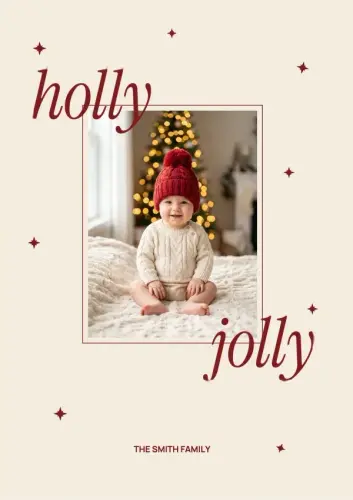 Holly Jolly holiday card