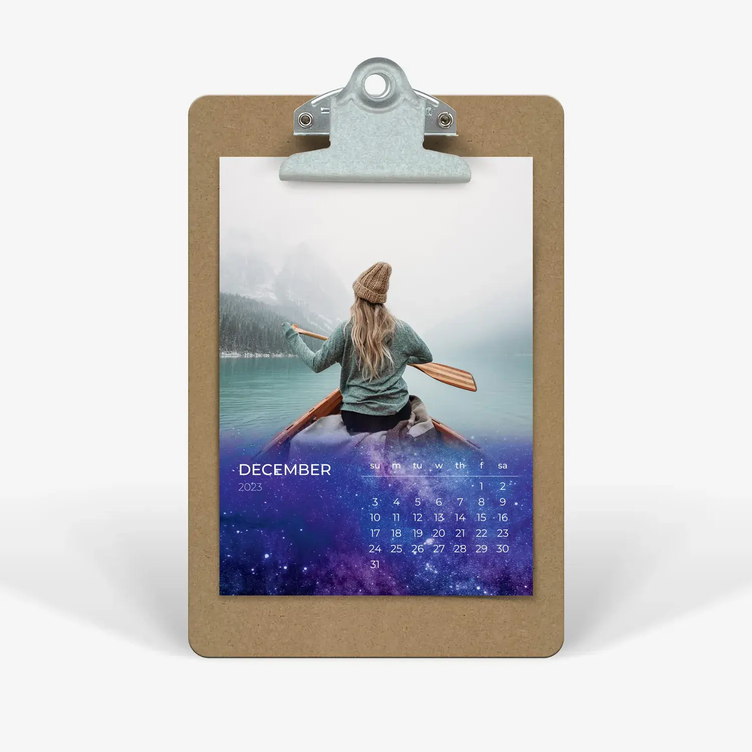 Clip in photo calendar