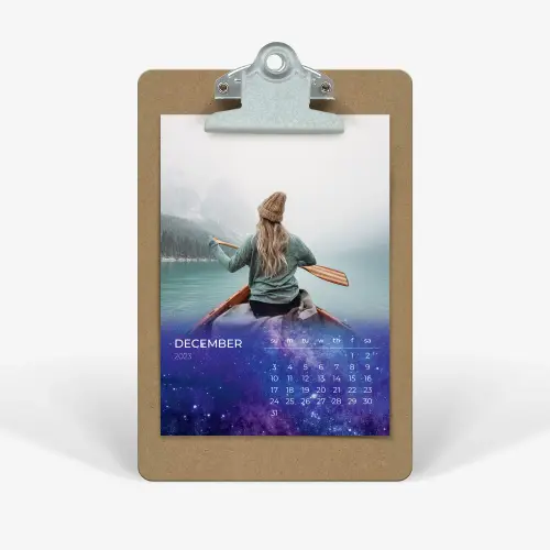 Clip in photo calendar