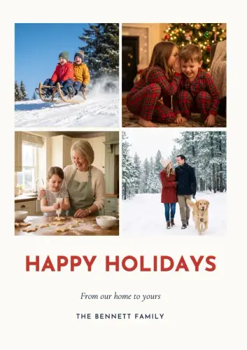 Snow Day Grid holiday card