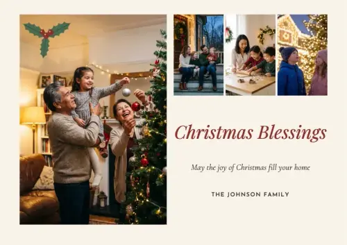 Blessings Collage holiday card