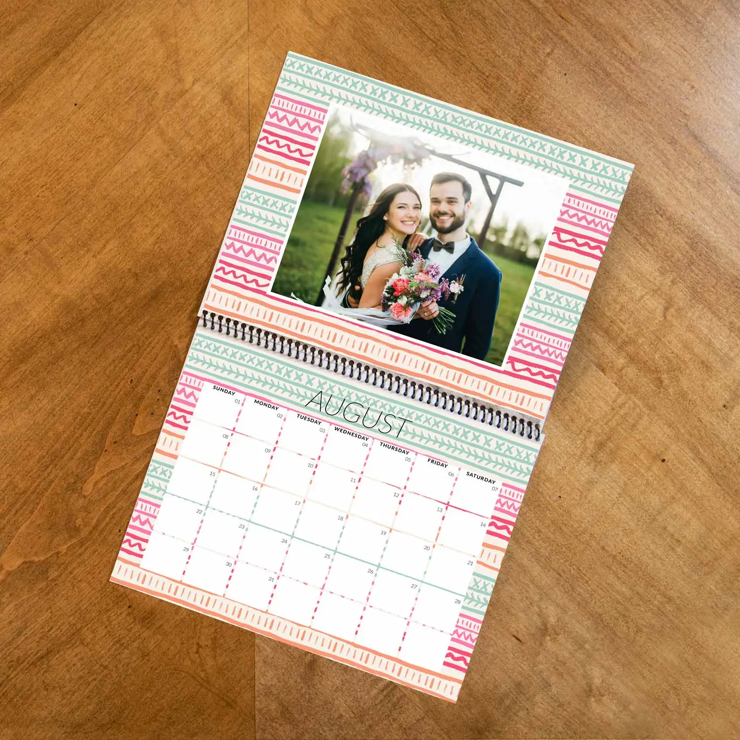 Fun calendar with monthly photos