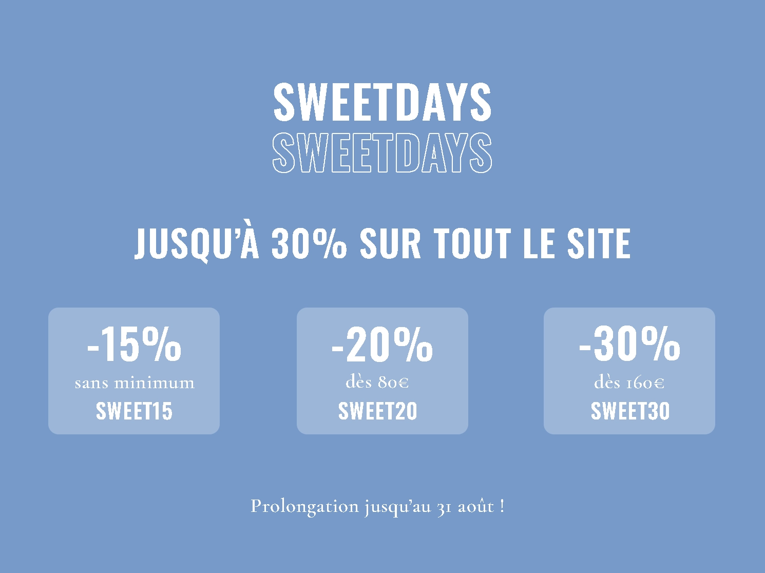 jusqu'à 30% sur tout le site