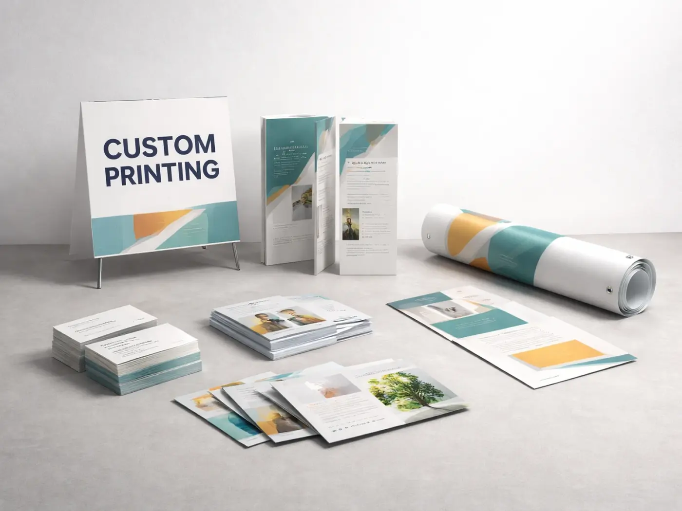 Custom printing samples for Louisville business marketing materials