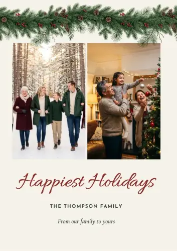 Evergreen Boughs holiday card