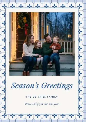 Delft Tiles holiday card
