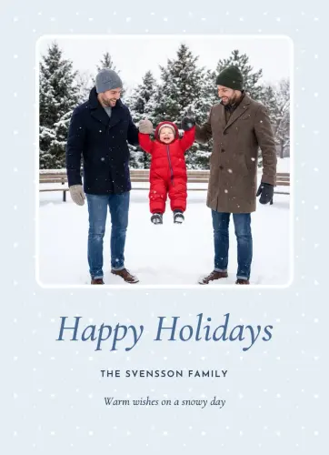 Soft Snowfall holiday card