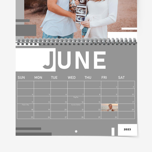 Geometric photo calendar