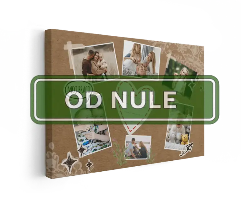 slika na platnu foto kolaž s više obiteljskih fotografija