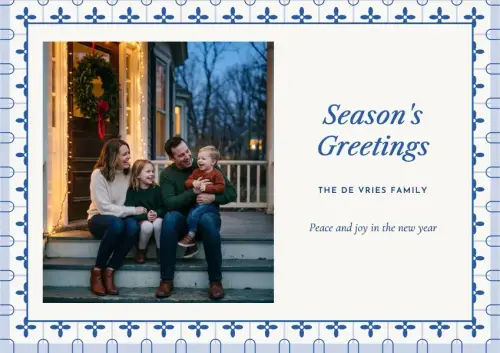 Delft Tiles holiday card