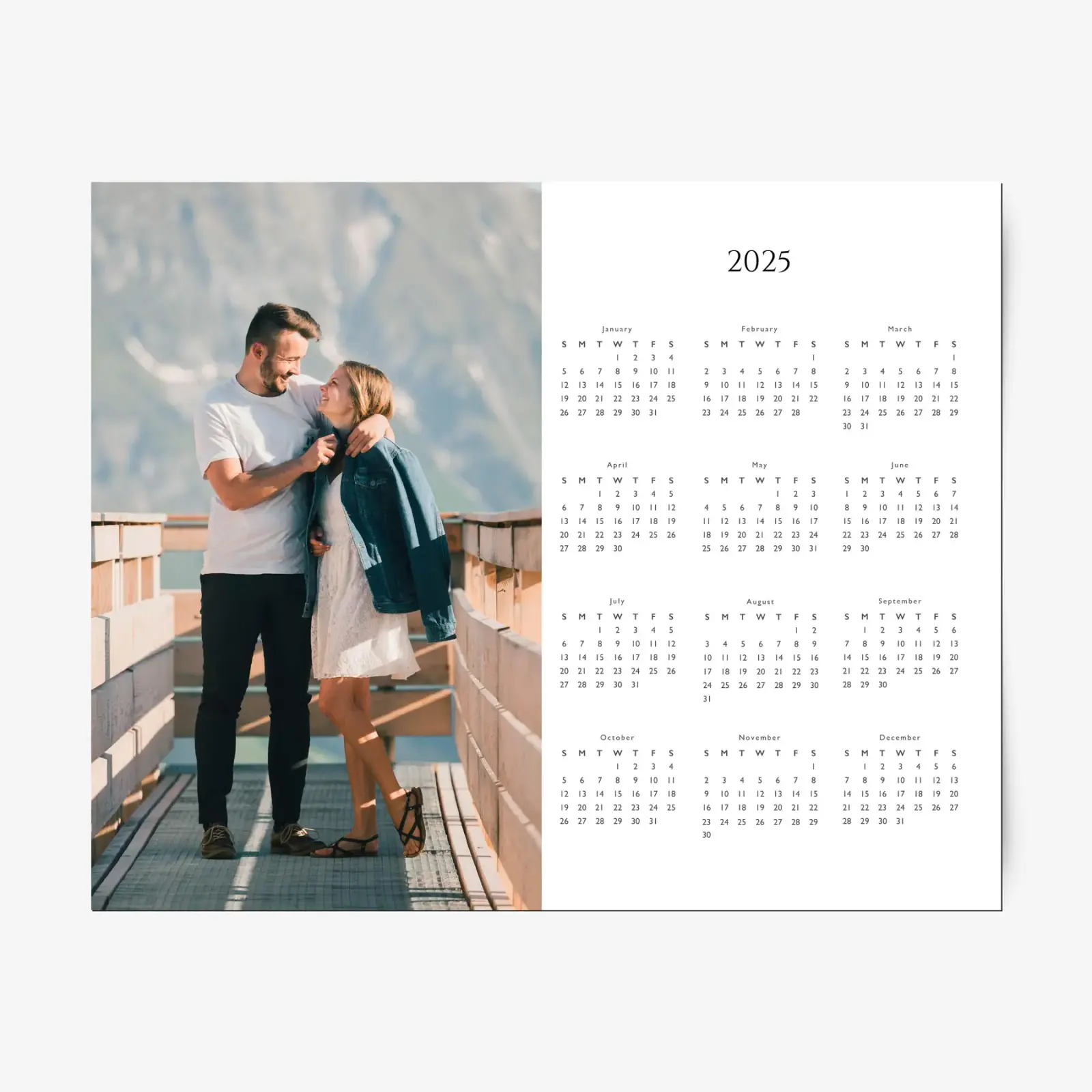Magnet calendar with photo