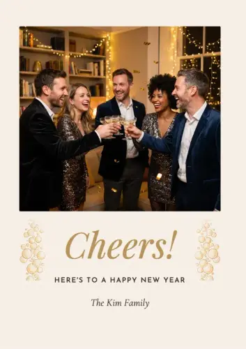 Champagne Toast holiday card