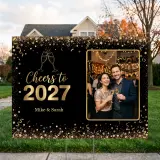 Cheers to 2027 Photo 24 x 18 in yard sign