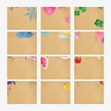 Seasonal watercolor monthly backgrounds