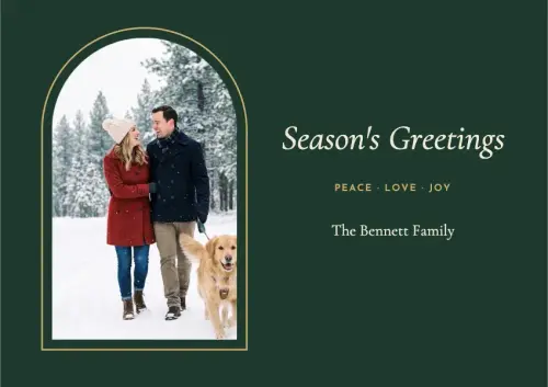 Evergreen Arch holiday card