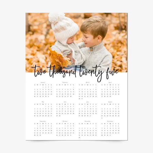 Yearly photo magnet calendar