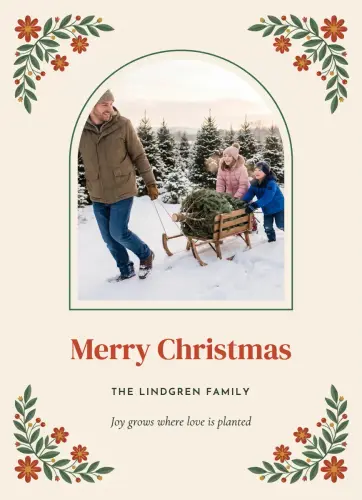 Folk Garden holiday card