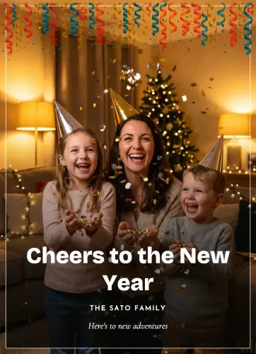 New Year Cheer holiday card