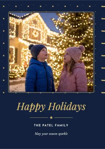 Starlit Holidays holiday card