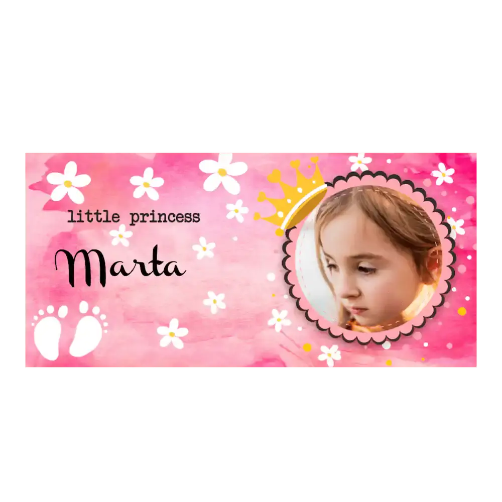 Personalizirana šalica s fotografijom i natpisom princeza. Idealno za djevojčice.