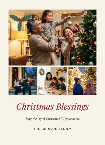 Blessings Collage holiday card