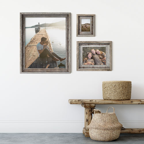 Rustic Photo Frame Display Example
