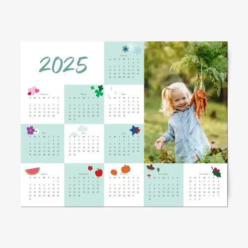Seasonal photo magnet calendar