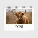 Modern personalized calendar template perfect for adding your own photos