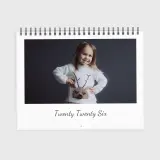 Elegant personalized calendar featuring large photo areas to highlight your images