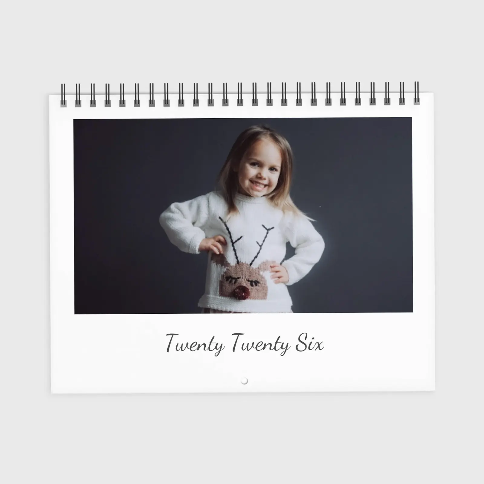Elegant personalized calendar featuring large photo areas to highlight your images