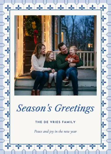 Delft Tiles holiday card