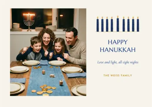 Eight Nights holiday card