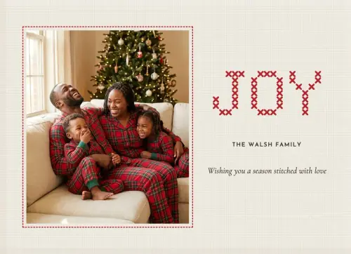 Cross-Stitch Joy holiday card