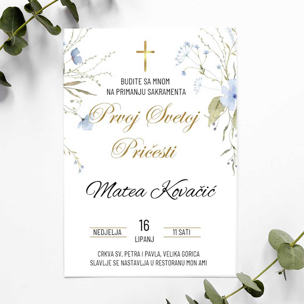 Pozivnica za Prvu Pričest 8