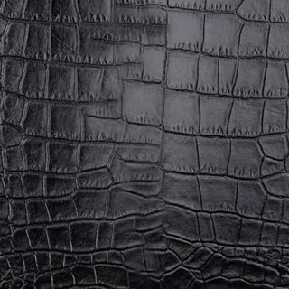 Alligator Leather cover material in Black
