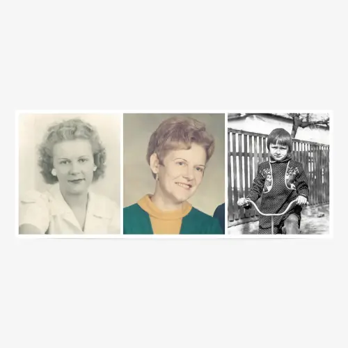 Memorial photo collage banner