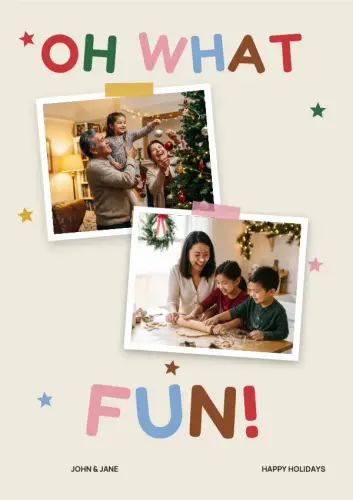 Oh What Fun holiday card