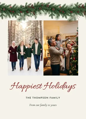 Evergreen Boughs holiday card