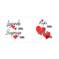 Šalica koja slavi životnu priču – od legende i supruge do majke i bake, s godinama koje čine najljepše uspomene.