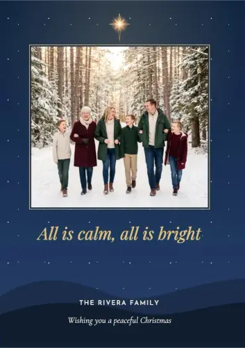 All Is Calm holiday card