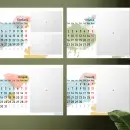 Nježni pastelni stolni kalendar sa slikama bebe – personalizirani foto kalendar s mogućnošću dodavanja više fotografija, Puna.hr